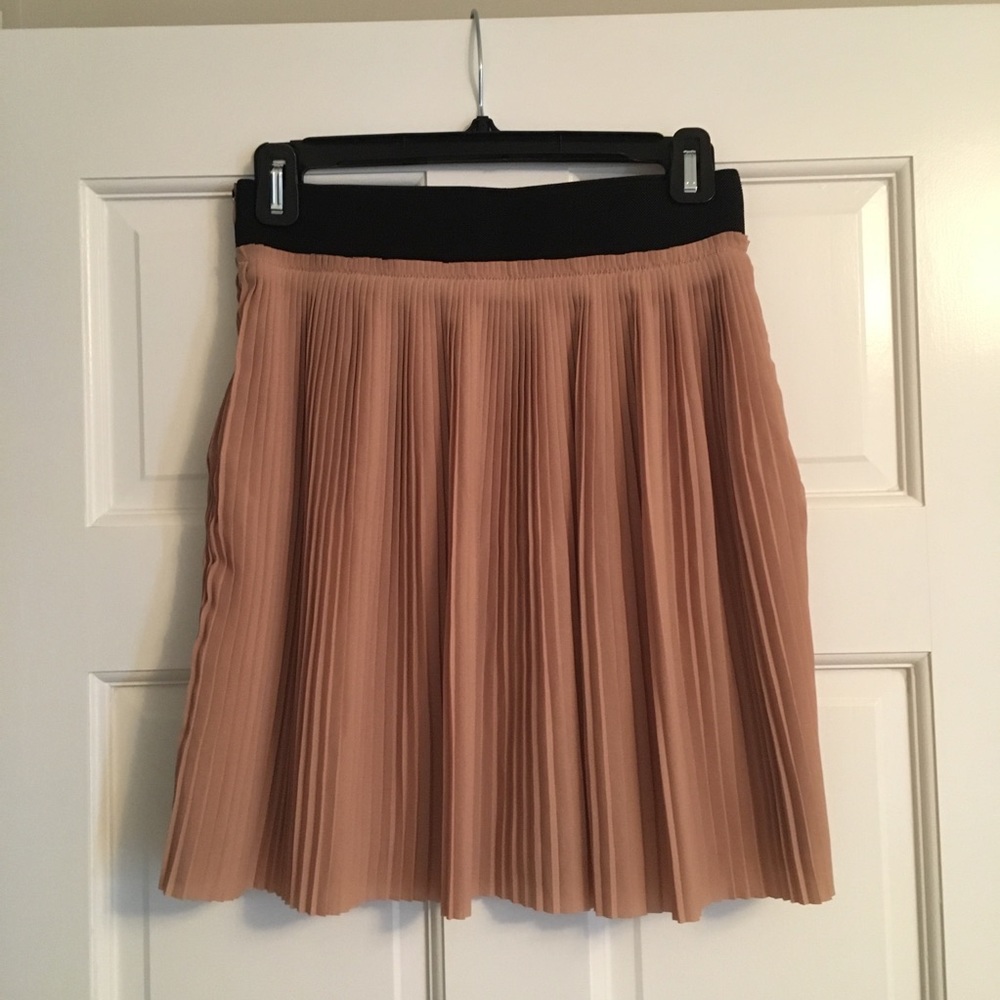 Zara blush pleated skirt